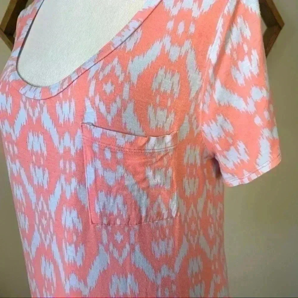 Market & Spruce pink and blue short sleeve tunic - Picture 4 of 6